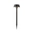 Modern solar outdoor post light in black- Lunar