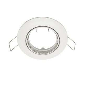 Ash modern adjustable recessed spotlight in white
