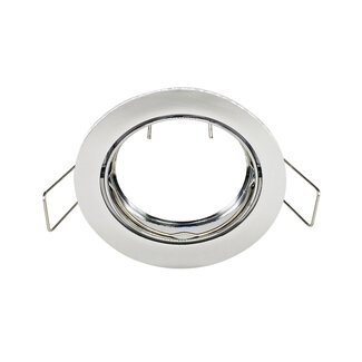 Modern round adjustable recessed spotlight silver - Ash