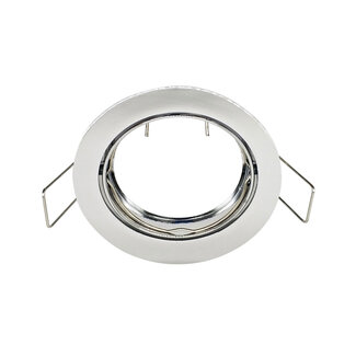 Modern round adjustable recessed spotlight silver - Ash