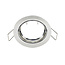 Ash modern round adjustable recessed spotlight in silver