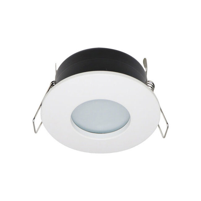 Modern round recessed spotlight white IP44 - Rex