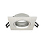 Adjustable silver square recessed spotlight Levi