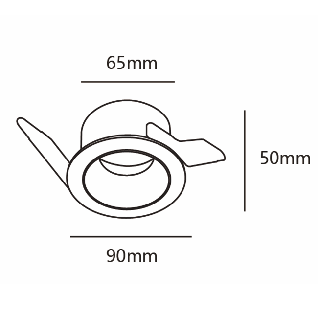 Round recessed spotlight Bea