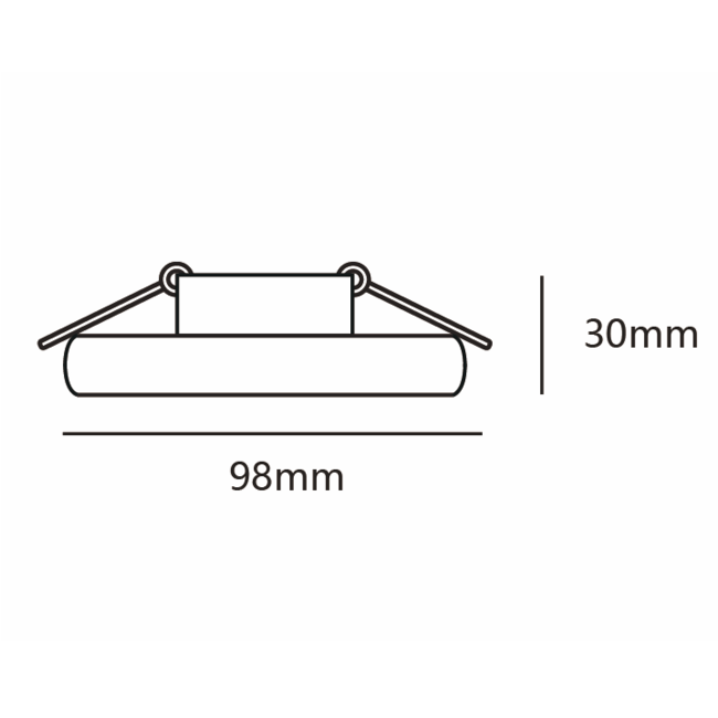 Modern round recessed spotlight black with white - Lana