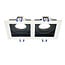 Modern 2-light adjustable recessed spotlight Eli in black and white
