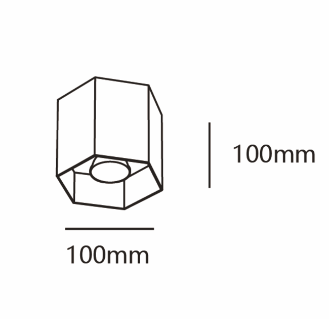 Design black surface mounted spot - Noa