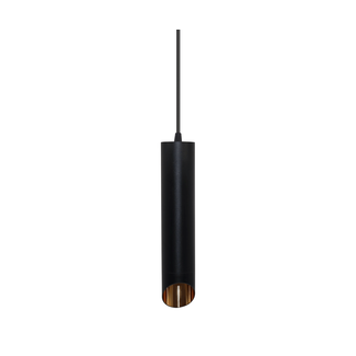 Modern pendant lamp May in black with gold interior