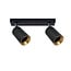 Modern ceiling light Nia - black and gold 2-light