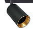 Modern ceiling lamp with 3 spots black and gold - Nina