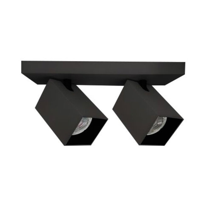Industrial black ceiling lamp with two spots - Boy