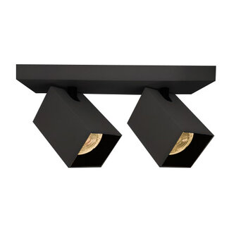 Industrial black ceiling lamp with two spots - Boy