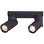 Industrial black ceiling lamp with 2 spots - Libby