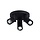 Industrial black ceiling lamp with 3 spots - Gil