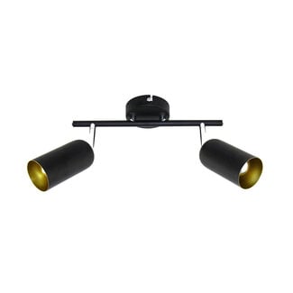 Ceiling lamp Cody 2-light in black and gold