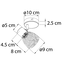 Industrial ceiling spot E14 fitting - Meshie