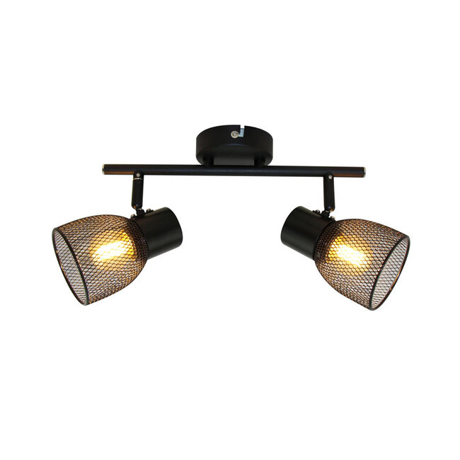 Modern ceiling lamp with 2 spotlights - Meshki