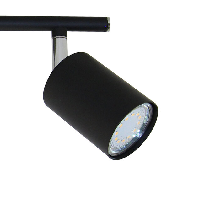 Modern 2-light ceiling lamp Mitch in black