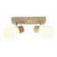 Wooden ceiling lamp with 2 spots - Vicky