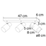 3-light wooden ceiling light Victoria - natural and white