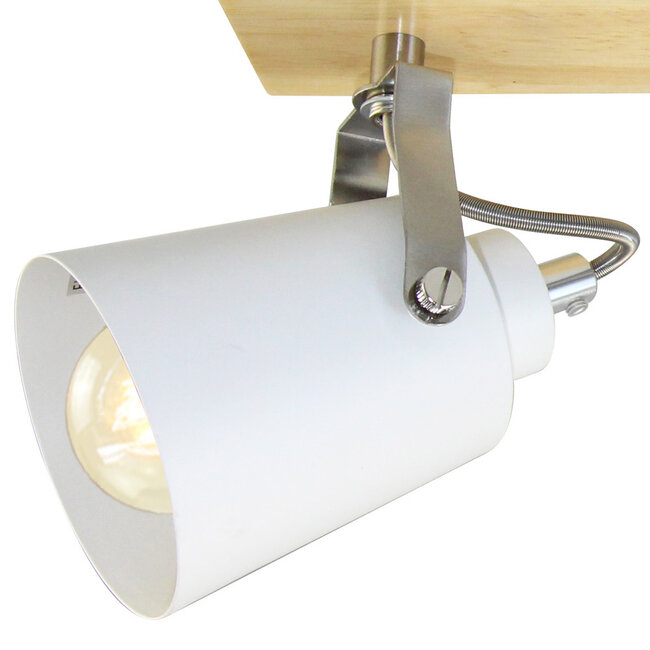 Wooden ceiling lamp with 2 spots - Flint