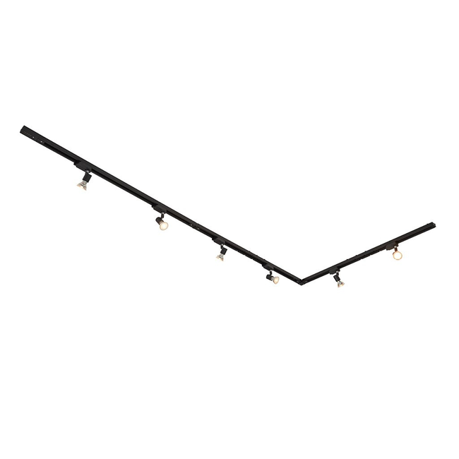 Modern 1-phase track system of 3 meters with Stanley spots - ceiling lamp