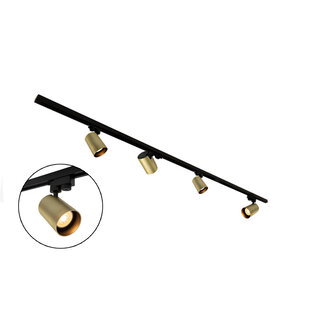 Modern 1 phase track system of 1.5 metres with Lua spotlights - ceiling lamp