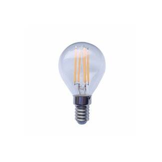 E14 filament bulb, clear glass, 2100K, 1.6W Ø45 mm
