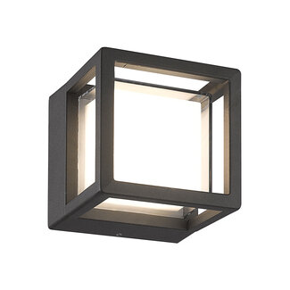 Square outdoor wall light Miles - black