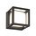 Square wall lamp outdoor Miles - black