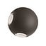 Spherical outdoor wall light Cosmo - black with integrated LED