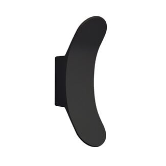 Designer outdoor wall light Stormy with integrated LED - black