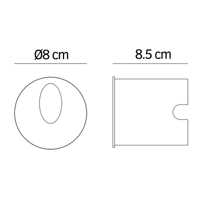 Merlin recessed outdoor wall light - Black