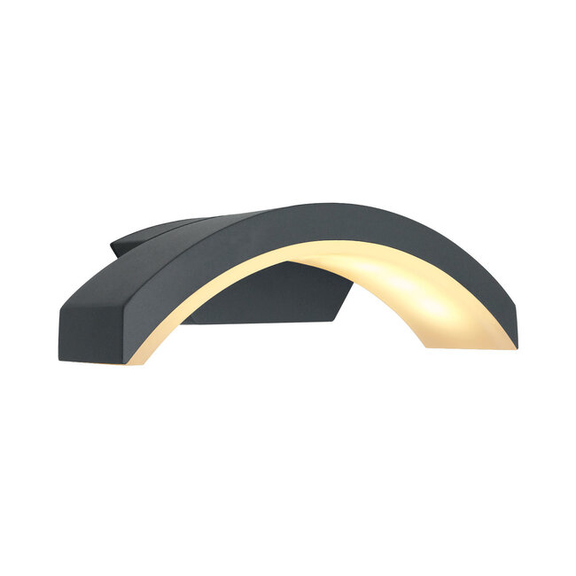 Design outdoor wall light Vic - black with integrated LED