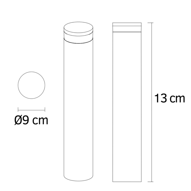 Outdoor floor lamp Felix in black - 50 cm with integrated LED