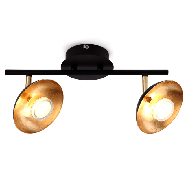 Industrial ceiling lamp with 2 spots - Orchid