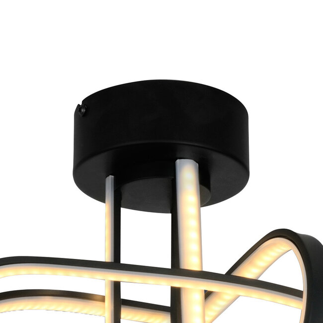 Black designer ceiling lamp Fallon - 3-step dimmable