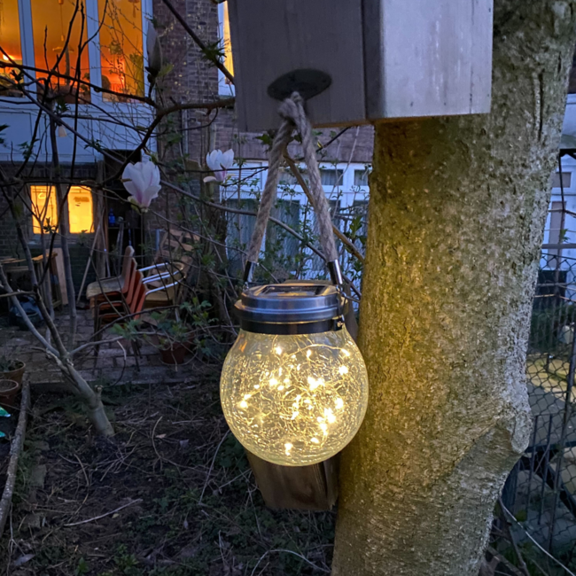 Decorative solar table lamp with cord - Isla