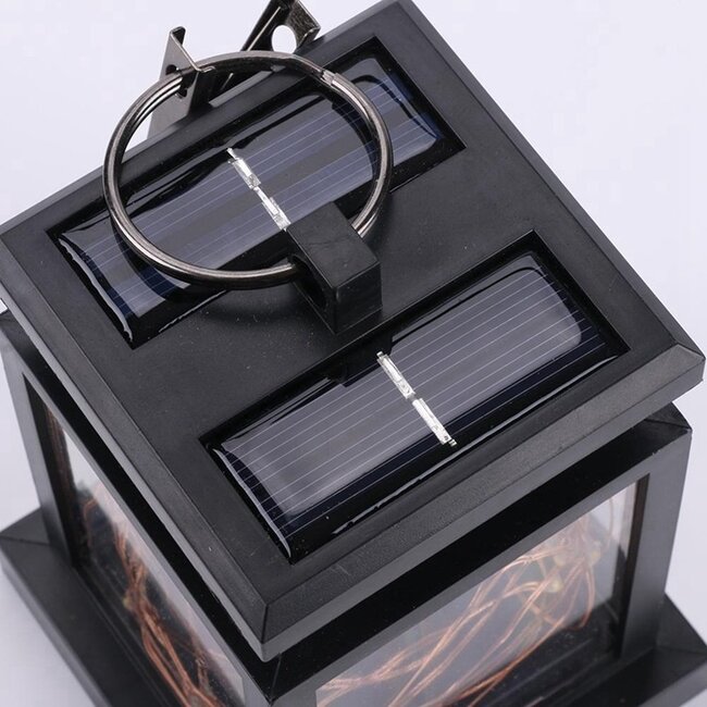 Rustic Solar table lamp, Black - Freya