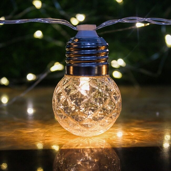 Decorative outdoor solar string lights with 20 bulbs - Ezra