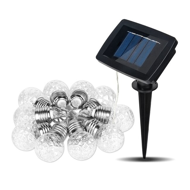 Decorative outdoor solar string lights with 20 bulbs - Ezra