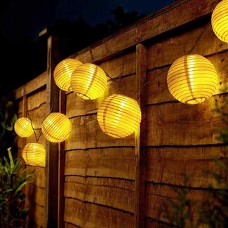 Solar string lights Paloma with white lanterns