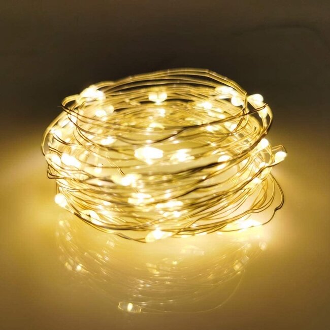 Solar LED light string warm white 10 meters - Cordelia