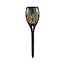 Black decorative solar torch Cleo - Set of 2