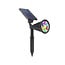 Black adjustable solar spike spotlight RGB and warm white - Zuri