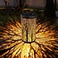 Atmospheric black solar table lamp Adara with integrated LED