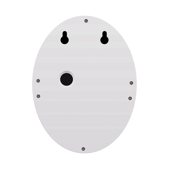 Round solar outdoor wall light Linus - white with sensor