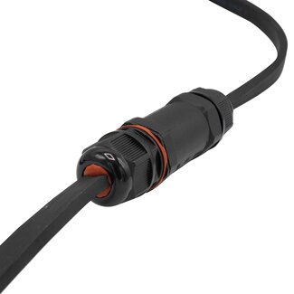 Water resistant connector for barbed cables