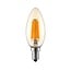 E14 LED filament candle bulb dimmable amber 5.5W