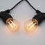 Solar string lights 20 metres with 20 double filament bulbs, 10W solar panel